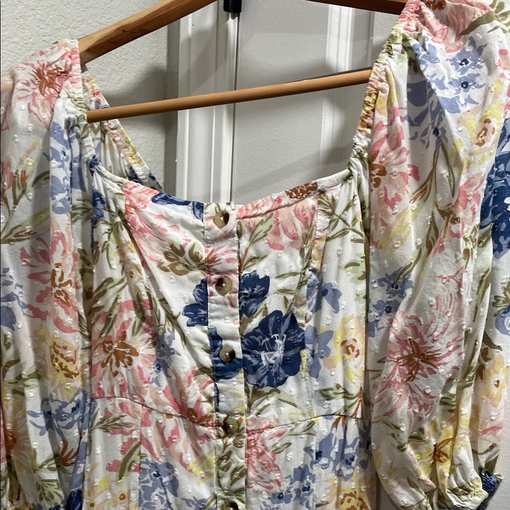 Billabong Multicolor Floral Long Sleeve Dress - Picture 3 of 8